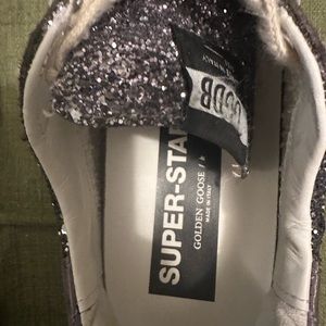 Purple glitter golden goose sneakers. Size 38.